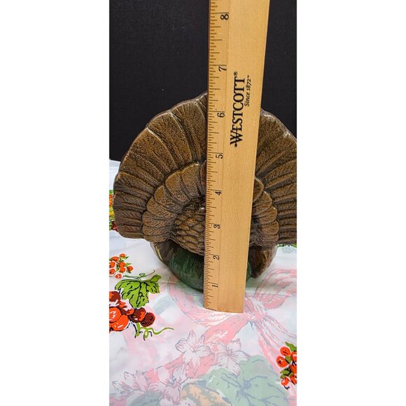 Vintage Holland Floral Ceramic Turkey Planter 1993 Thanksgiving Decor - Picture 9 of 12